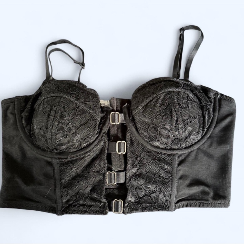 Garage Black Lace Bustier